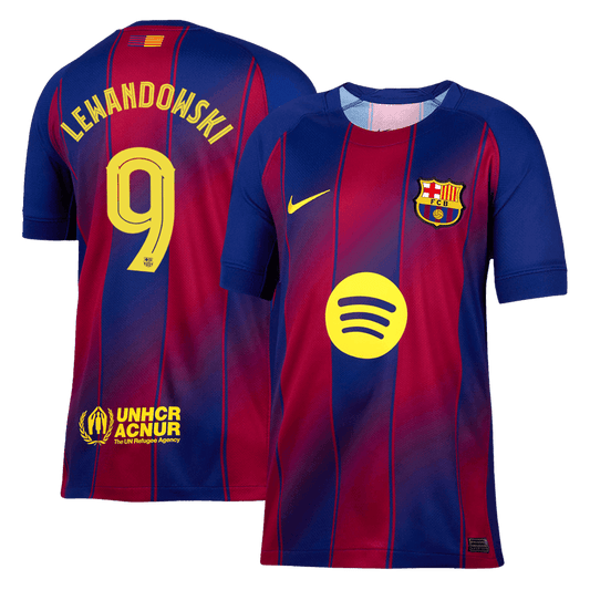 Męska Koszulka Domowa Barcelona LEWANDOWSKI #9 2025/26 - UCL - Topowe Koszulki Pilkarskie Sklep Internetowy