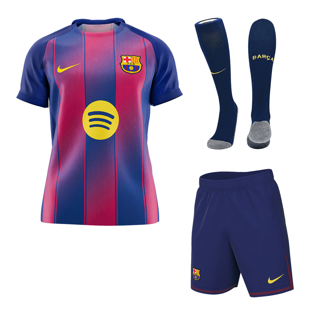 Męski Zestaw Domowa Barcelona (Koszulka + Spodenki + Skarpety) 2025/26 [PREMIUM]