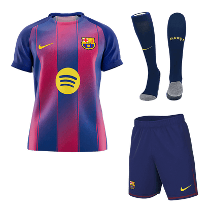 Męski Zestaw Domowa Barcelona (Koszulka + Spodenki + Skarpety) 2025/26 [PREMIUM]
