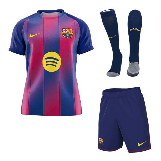 Męski Zestaw Domowa Barcelona (Koszulka + Spodenki + Skarpety) 2025/26 [PREMIUM]