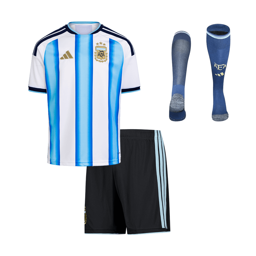 Dziecięcy Zestaw Domowa Argentina (Koszulka + Spodenki + Skarpety) World Cup 2025/26