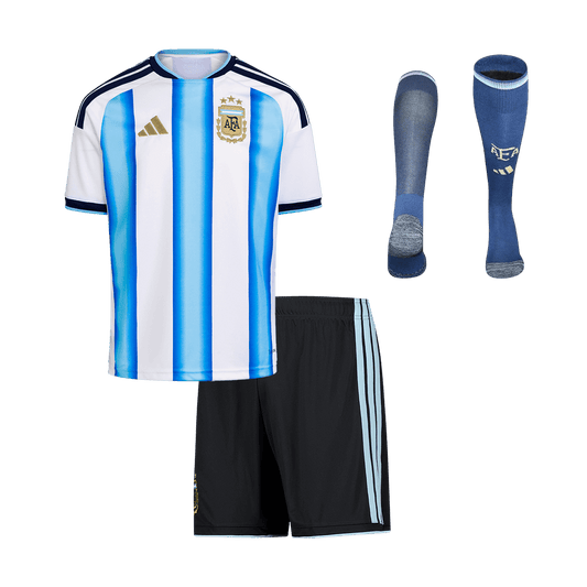Dziecięcy Zestaw Domowa Argentina (Koszulka + Spodenki + Skarpety) World Cup 2025/26