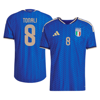 Męska Koszulka Domowa Italy TONALI #8 Wersja Piłkarska World Cup 2026 - Slim Fit