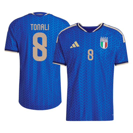Męska Koszulka Domowa Italy TONALI #8 Wersja Piłkarska World Cup 2026 - Slim Fit