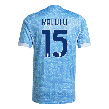 Męska Koszulka Wyjazdowa Juventus KALULU #15 Wersja Piłkarska 2025/26 - Slim Fit - Topowe Koszulki Pilkarskie Sklep Internetowy