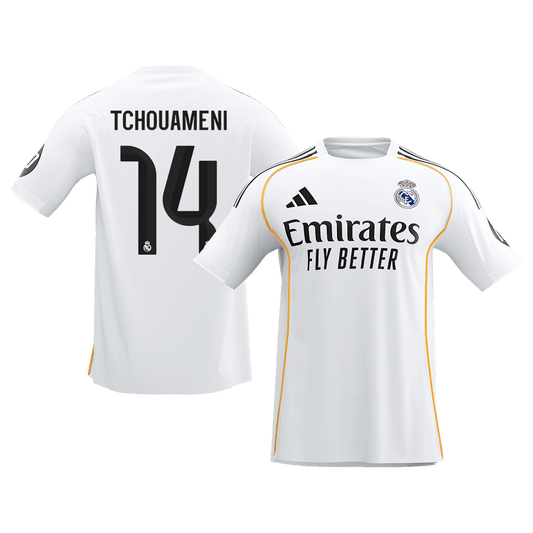Męska Koszulka Domowa Real Madrid TCHOUAMENI #14 2025/26 [PREMIUM] - Topowe Koszulki Pilkarskie Sklep Internetowy