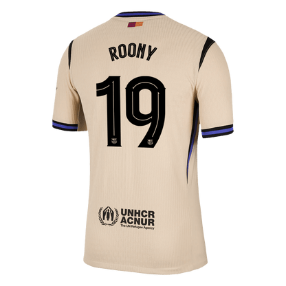 Męska Koszulka Wyjazdowa Barcelona ROONY #19 Wersja Piłkarska 2025/26 - UCL - Slim Fit