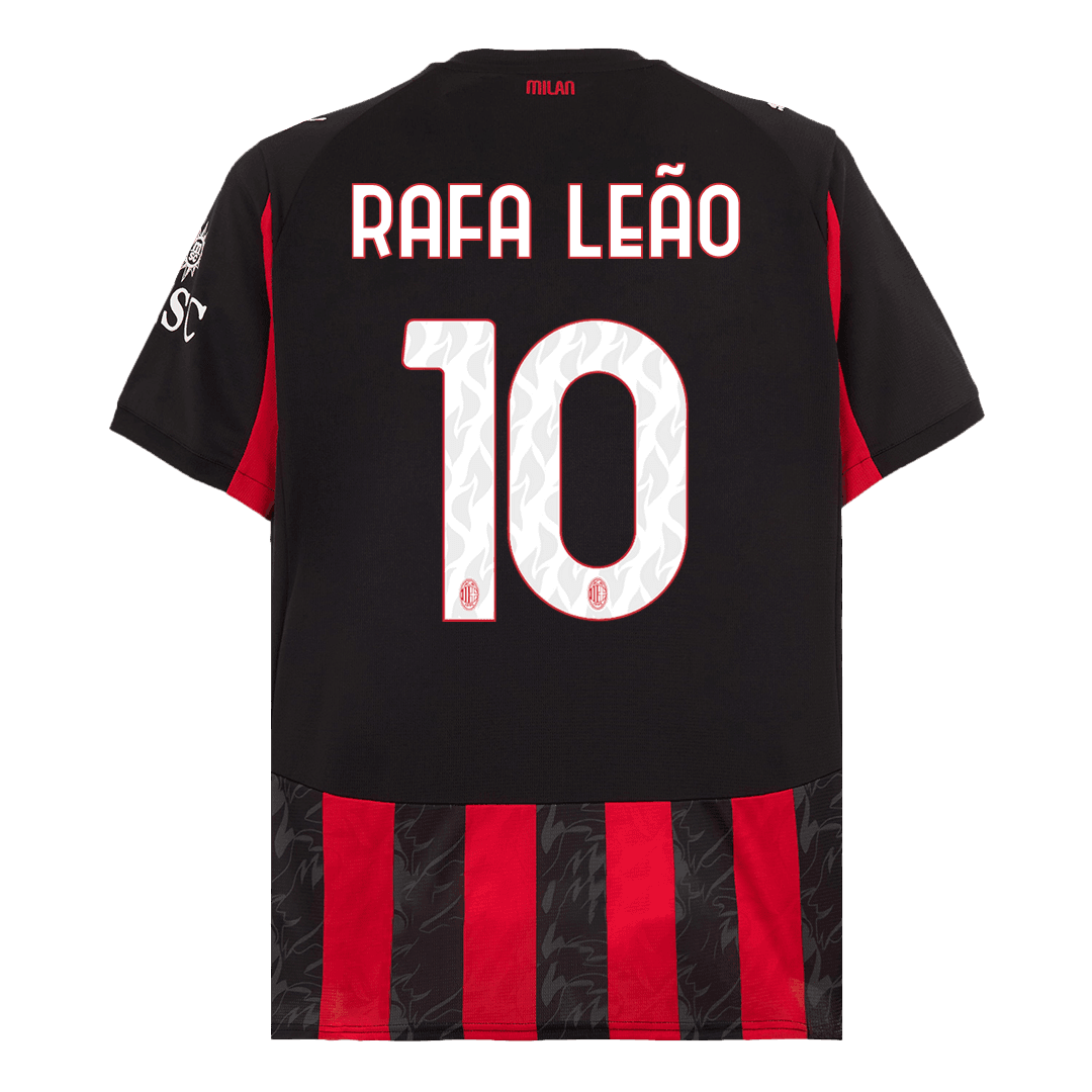 Męska Koszulka Domowa AC Milan RAFA LEÃO #10 2025/26 - Topowe Koszulki Pilkarskie Sklep Internetowy