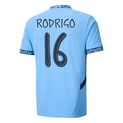 RODRIGO #16 Manchester City Home Koszulka piłkarska 2024/25 - UCL - Topowe Koszulki Pilkarskie Sklep Internetowy