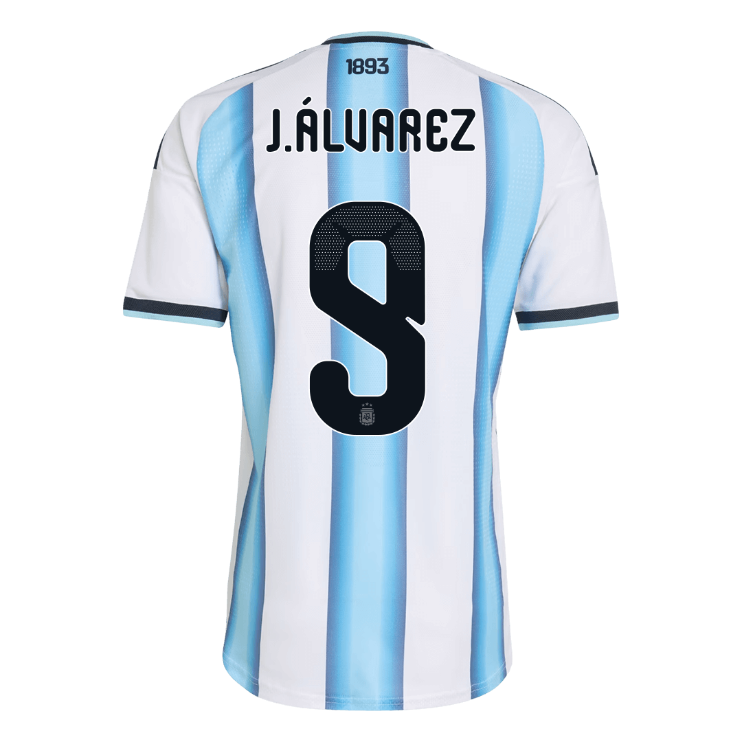 Męska Koszulka Domowa Argentina J.ÁLVAREZ #9 Wersja Piłkarska World Cup 2026 - Slim Fit