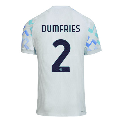 Męska Koszulka Wyjazdowa Inter Milan DUMFRIES #2 Wersja Piłkarska 2025/26 - Slim Fit - Topowe Koszulki Pilkarskie Sklep Internetowy