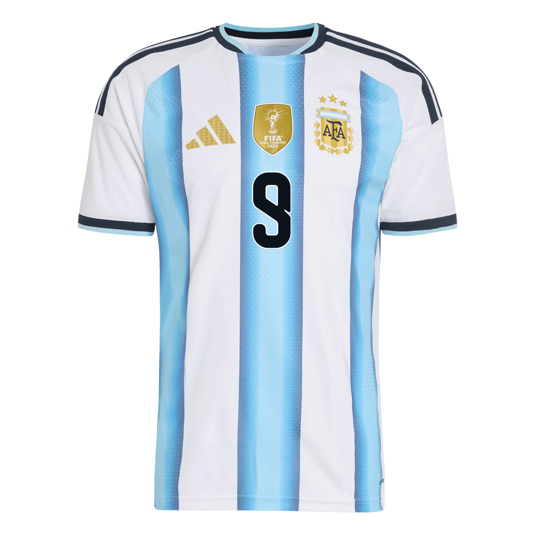 Męska Koszulka Domowa Argentina J.ÁLVAREZ #9 Wersja Piłkarska World Cup 2026 - Slim Fit