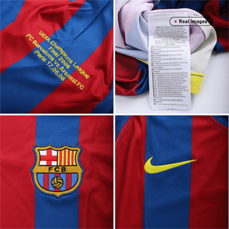 Koszulka Retro Domowa Barcelona 2005/06 - UCL - Topowe Koszulki Pilkarskie Sklep Internetowy
