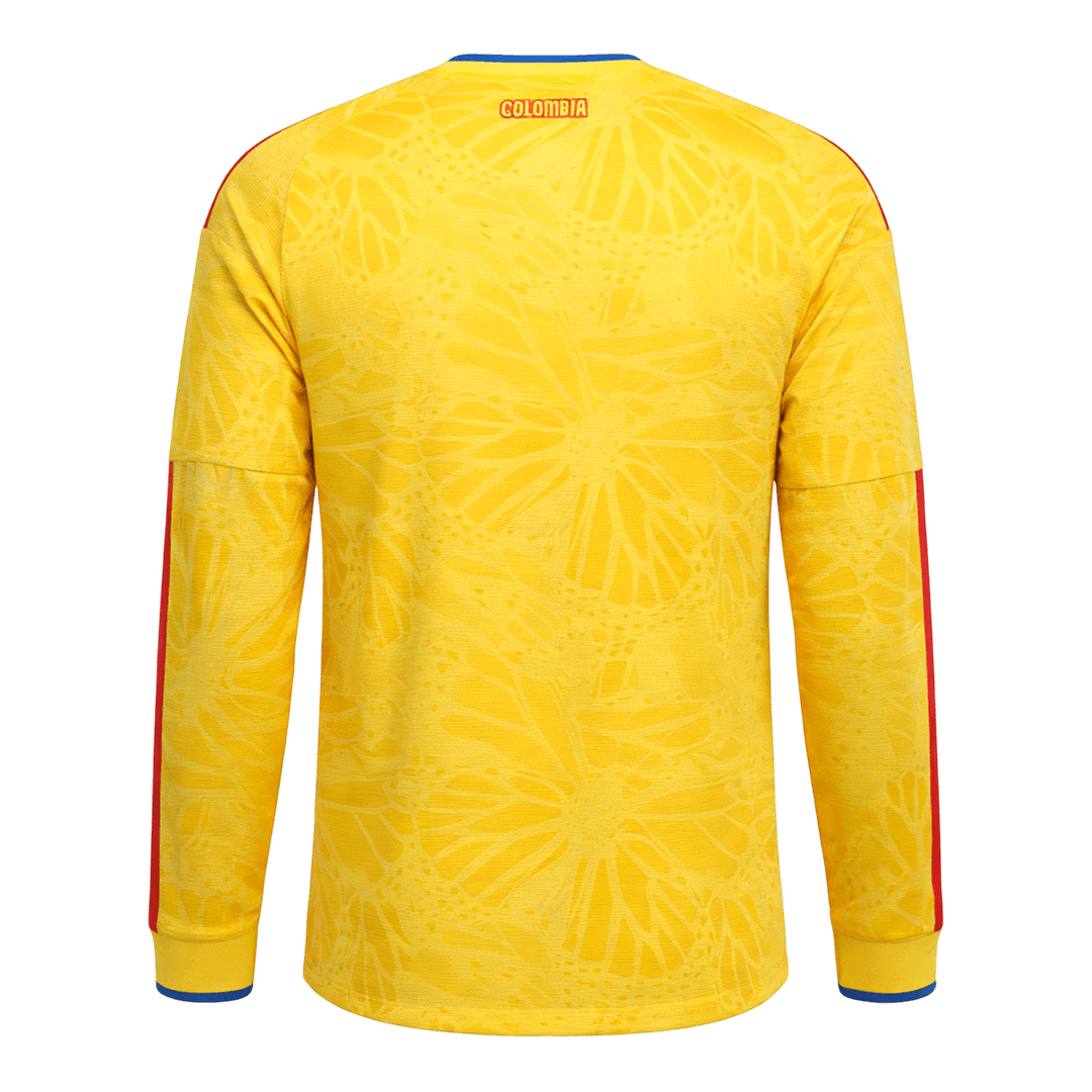Męska Koszulka Domowa Colombia 2026 z Długim Rękawem - World Cup
