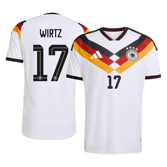 Męska Koszulka Domowa Niemcy WIRTZ #17 Wersja Piłkarska World Cup 2026 - Slim Fit