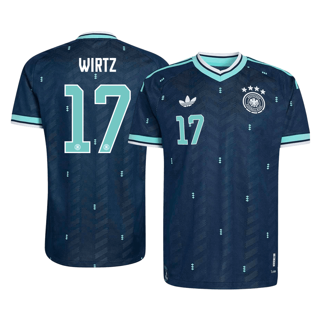 Męska koszulka Niemiec wyjazdowa WIRTZ #17 wersja zawodnicza – Mundial 2026