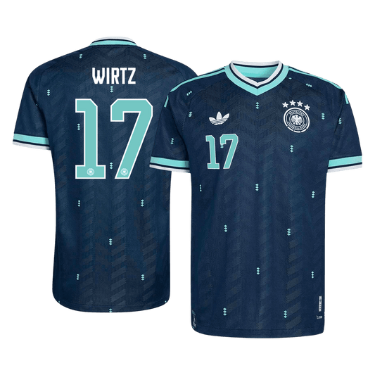 Męska koszulka Niemiec wyjazdowa WIRTZ #17 wersja zawodnicza – Mundial 2026