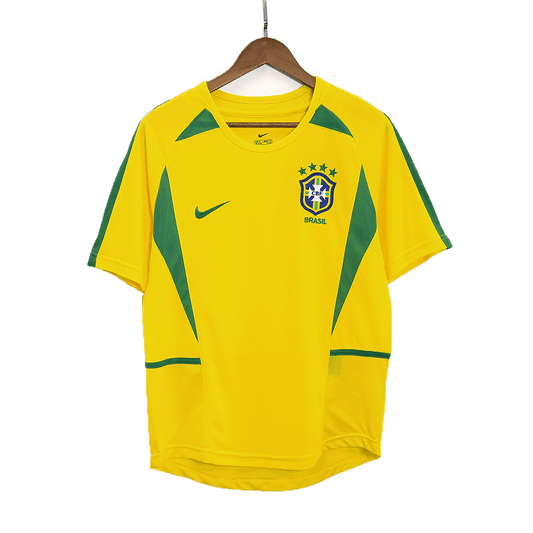 Męska Koszulka Retro Domowa Brazil 2002/03 - Topowe Koszulki Pilkarskie Sklep Internetowy