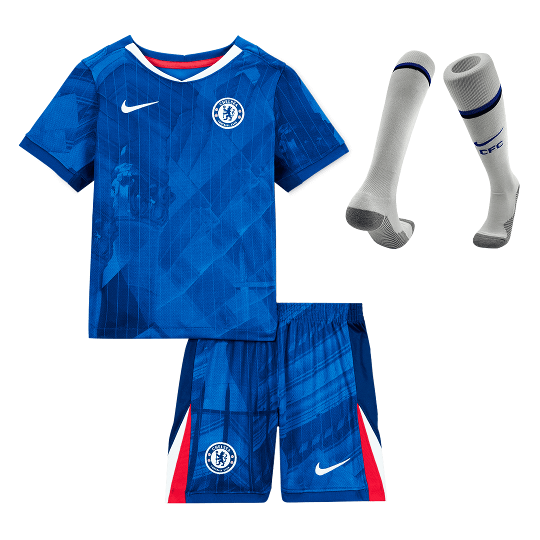 Dziecięcy Zestaw Domowa Chelsea (Koszulka + Spodenki + Skarpety) 2025/26