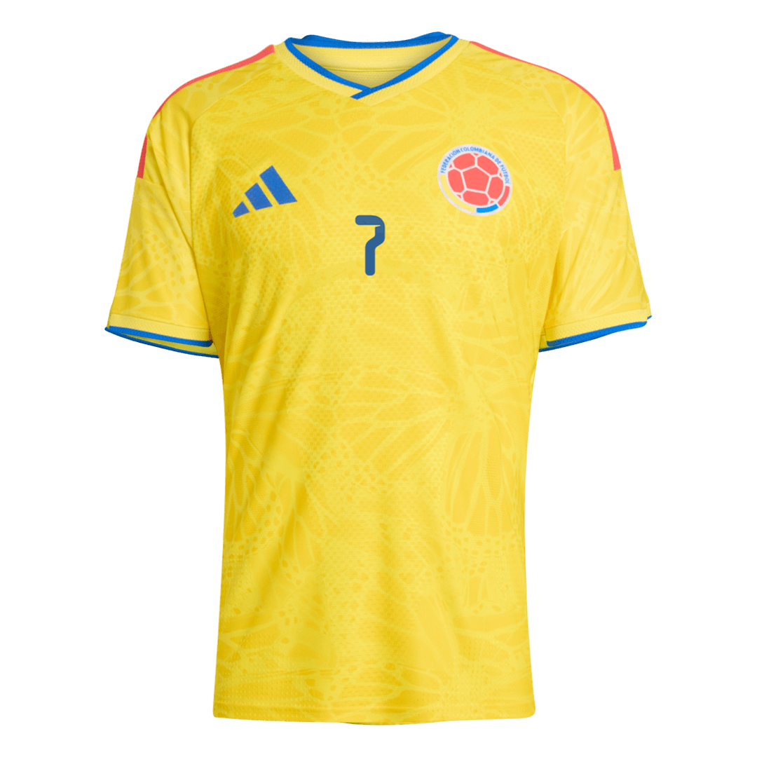 Męska koszulka Kolumbii domowa LUIS DíAZ #7 wersja zawodnicza – Mundial 2026