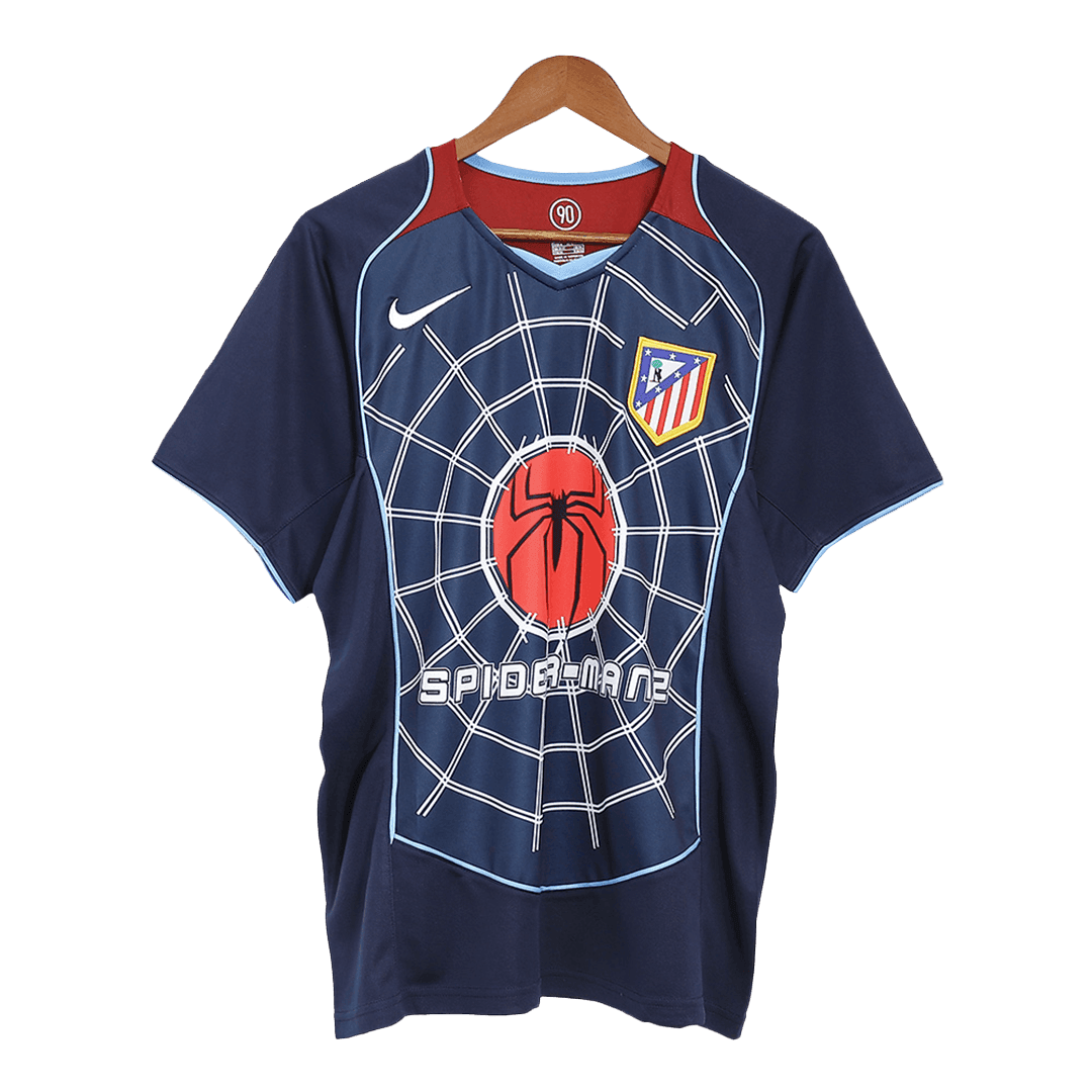 Męska wyjazdowa koszulka piłkarska Retro 2004/05 Atletico Madryt - Topowe Koszulki Pilkarskie Sklep Internetowy