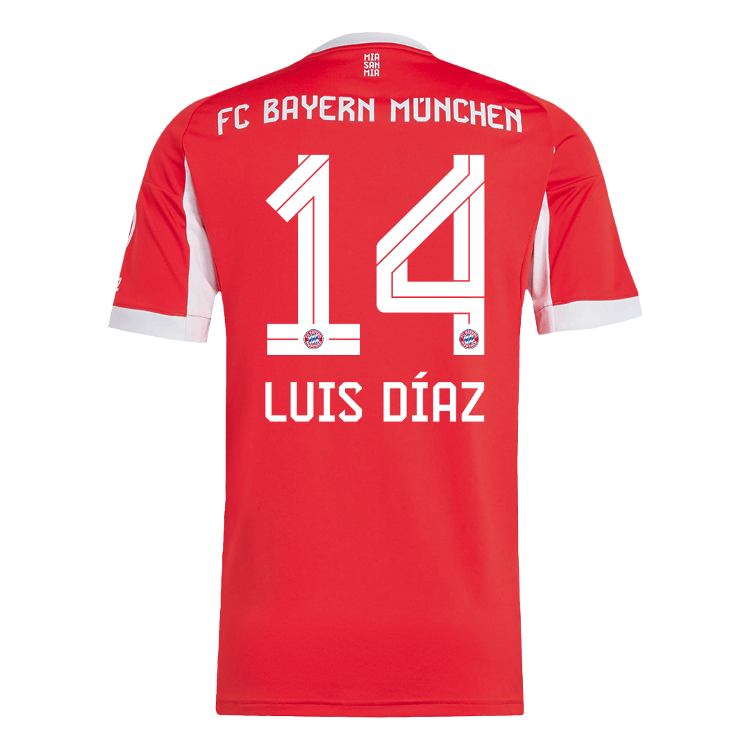 Męska Koszulka Domowa Bayern Monachium LUIS DÍAZ #14 2025/26 [PREMIUM]