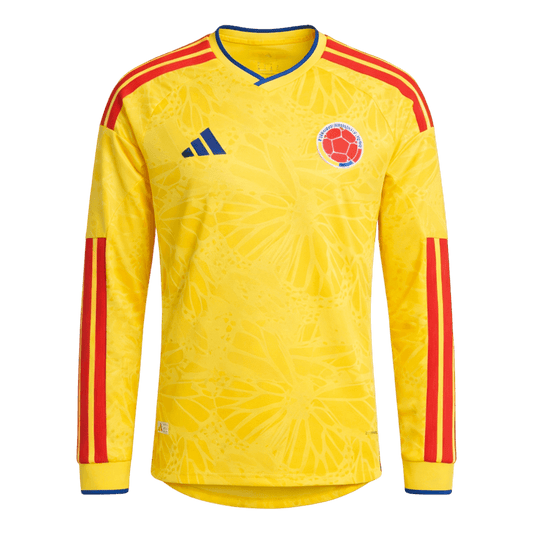 Męska Koszulka Domowa Colombia 2026 z Długim Rękawem - World Cup