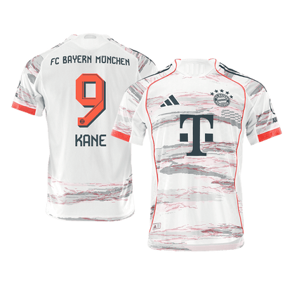 Męska Koszulka Wyjazdowa Bayern Monachium KANE #9 Wersja Piłkarska 2025/26 - Slim Fit - Topowe Koszulki Pilkarskie Sklep Internetowy