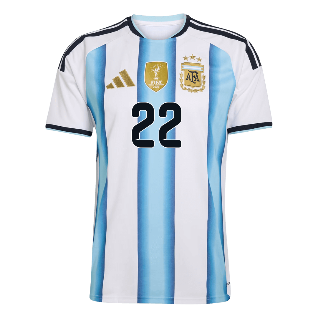 Męska Koszulka Domowa Argentina L.MARTÍNEZ #22 World Cup 2026