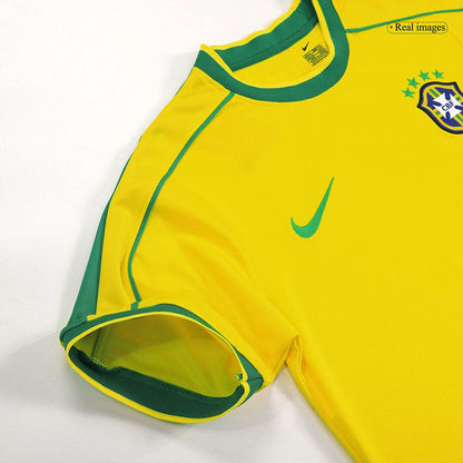 Męska Koszulka Retro Domowa Brazil 1998 - Topowe Koszulki Pilkarskie Sklep Internetowy