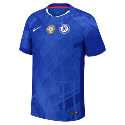 Męska Koszulka Domowa Chelsea WORLD CHAMPIONS #25 Wersja Piłkarska 2025/26 - with chest badge - Slim Fit - Topowe Koszulki Pilkarskie Sklep Internetowy