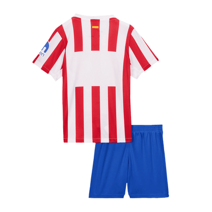 Dziecięcy Zestaw Domowy Atletico Madryt (Koszulka+Spodenki) 2025/26 - Topowe Koszulki Pilkarskie Sklep Internetowy