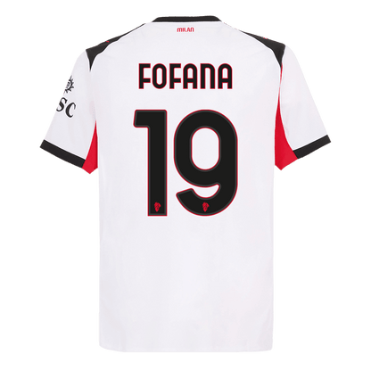 Męska Koszulka Wyjazdowa AC Milan FOFANA #19 Wersja Piłkarska 2025/26 - Slim Fit - Topowe Koszulki Pilkarskie Sklep Internetowy