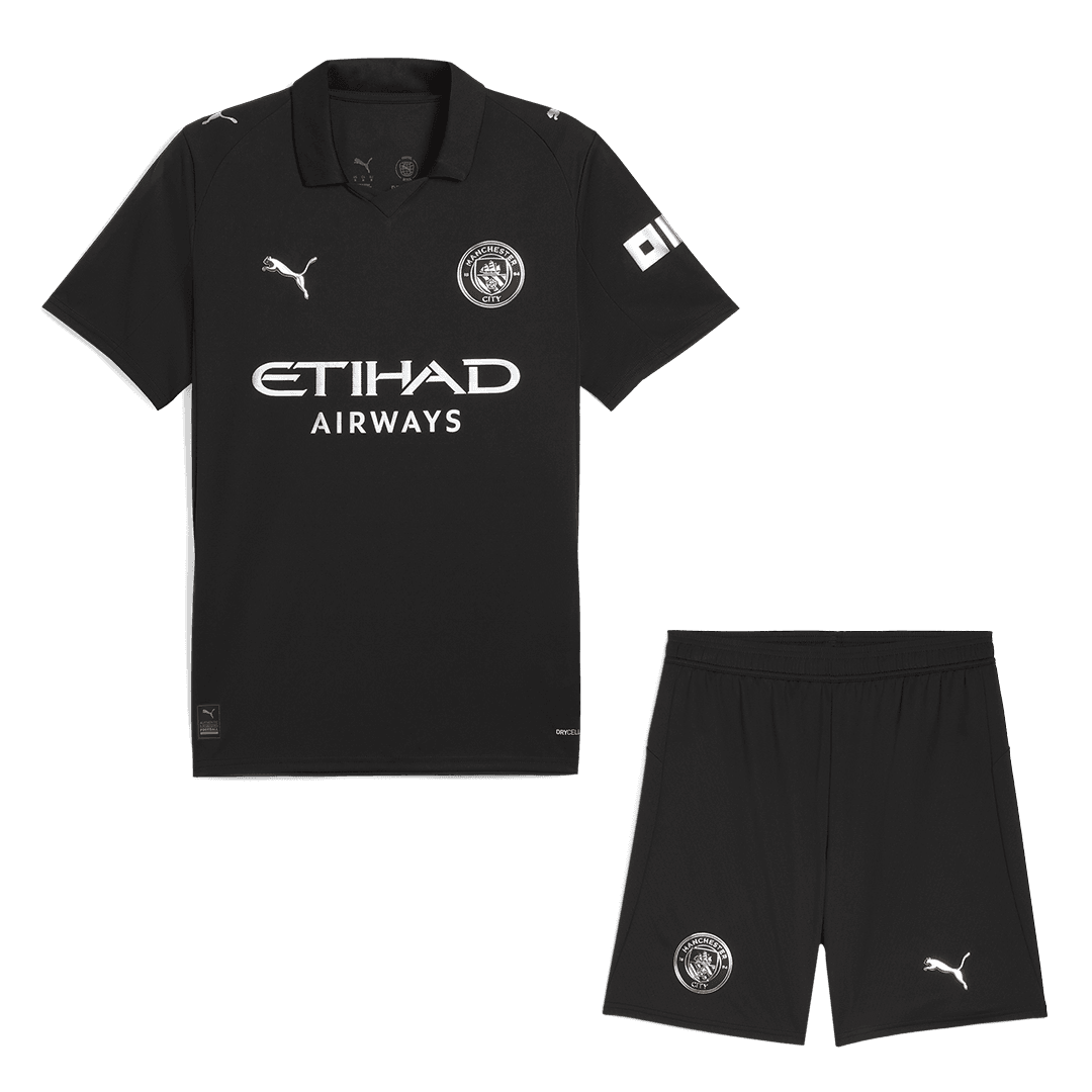 Męski Zestaw Wyjazdowy Manchester City (Koszulka+Spodenki) 2025/26 - Topowe Koszulki Pilkarskie Sklep Internetowy