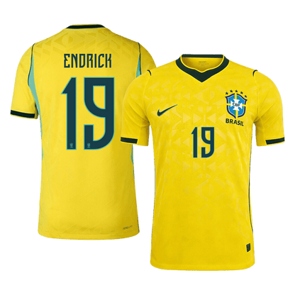 Męska koszulka Brazylii domowa ENDRICK #19 wersja zawodnicza - Mundial 2026