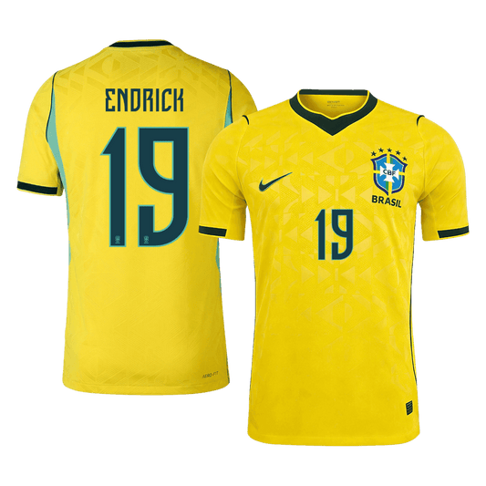 Męska koszulka Brazylii domowa ENDRICK #19 wersja zawodnicza - Mundial 2026