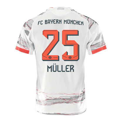 Męska Koszulka Wyjazdowa Bayern Monachium MÜLLER #25 Wersja Piłkarska 2025/26 - Slim Fit - Topowe Koszulki Pilkarskie Sklep Internetowy