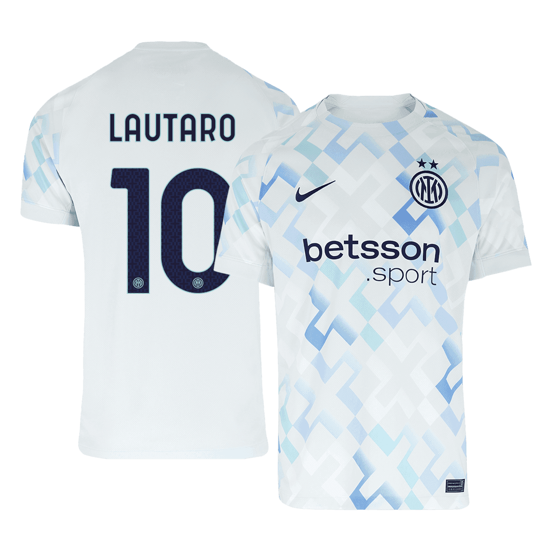 Męska Koszulka Wyjazdowa Inter Milan LAUTARO #10 2025/26 - Topowe Koszulki Pilkarskie Sklep Internetowy