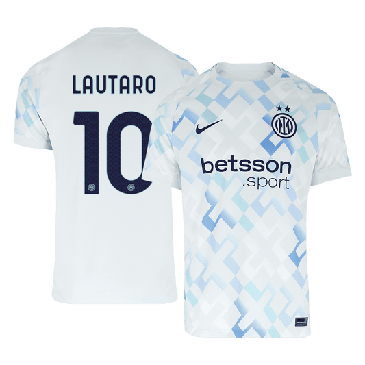 Męska Koszulka Wyjazdowa Inter Milan LAUTARO #10 2025/26 - Topowe Koszulki Pilkarskie Sklep Internetowy