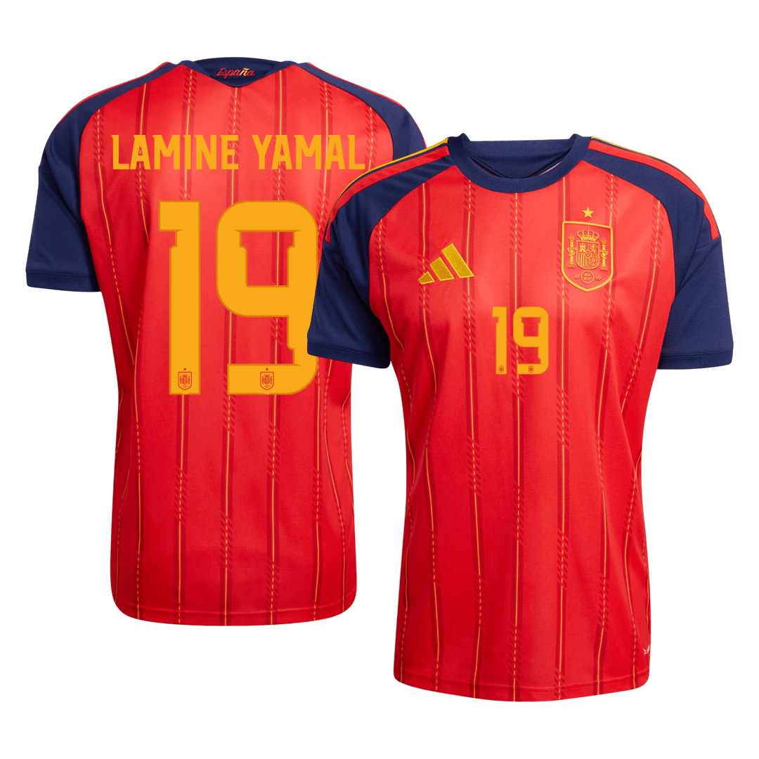 Męska koszulka Hiszpanii domowa LAMINE YAMAL #19 – Mundial 2026 [PREMIUM]