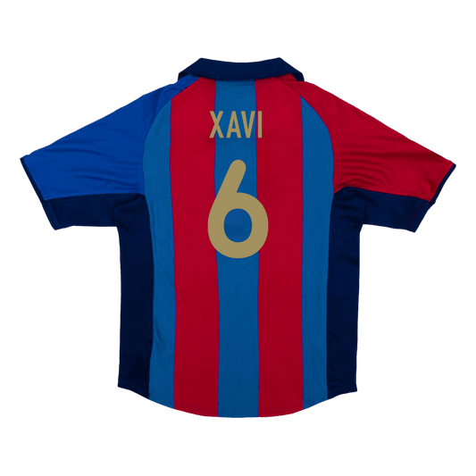 Koszulka Retro Domowa Barcelona XAVI #6 2001/02 - Topowe Koszulki Pilkarskie Sklep Internetowy
