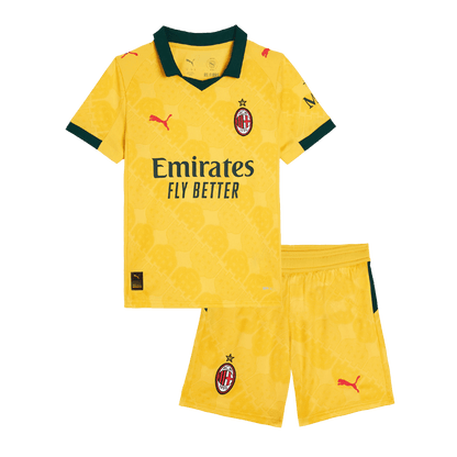Dziecięcy Zestaw Trzecia Wyjazdowa AC Milan (Koszulka+Spodenki) 2025/26 - Topowe Koszulki Pilkarskie Sklep Internetowy