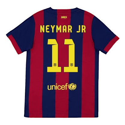 Męska Koszulka Retro NEYMAR JR #11 Barcelona Domowa 2014/15 - Topowe Koszulki Pilkarskie Sklep Internetowy