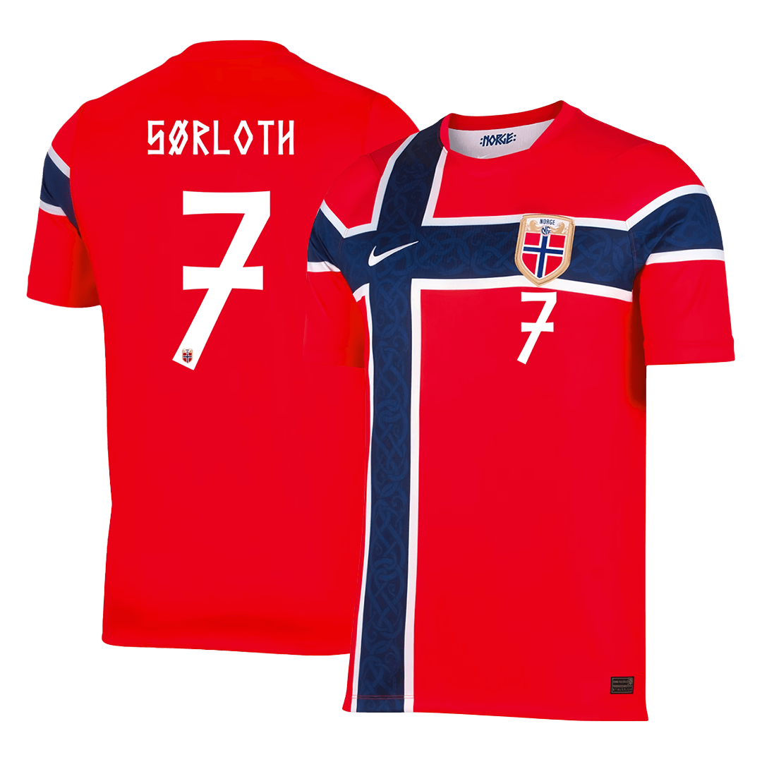 Męska koszulka Norwegii domowa SØRLOTH #7 – Mundial 2026