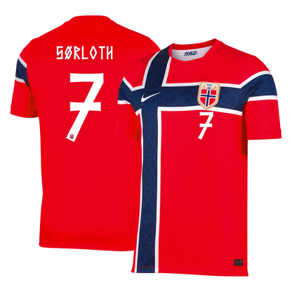 Męska koszulka Norwegii domowa SØRLOTH #7 – Mundial 2026
