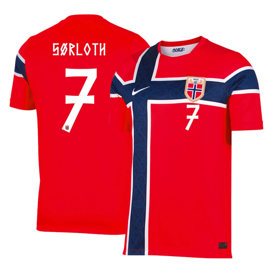 Męska koszulka Norwegii domowa SØRLOTH #7 – Mundial 2026