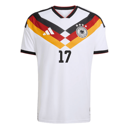 Męska Koszulka Domowa Niemcy WIRTZ #17 Wersja Piłkarska World Cup 2026 - Slim Fit