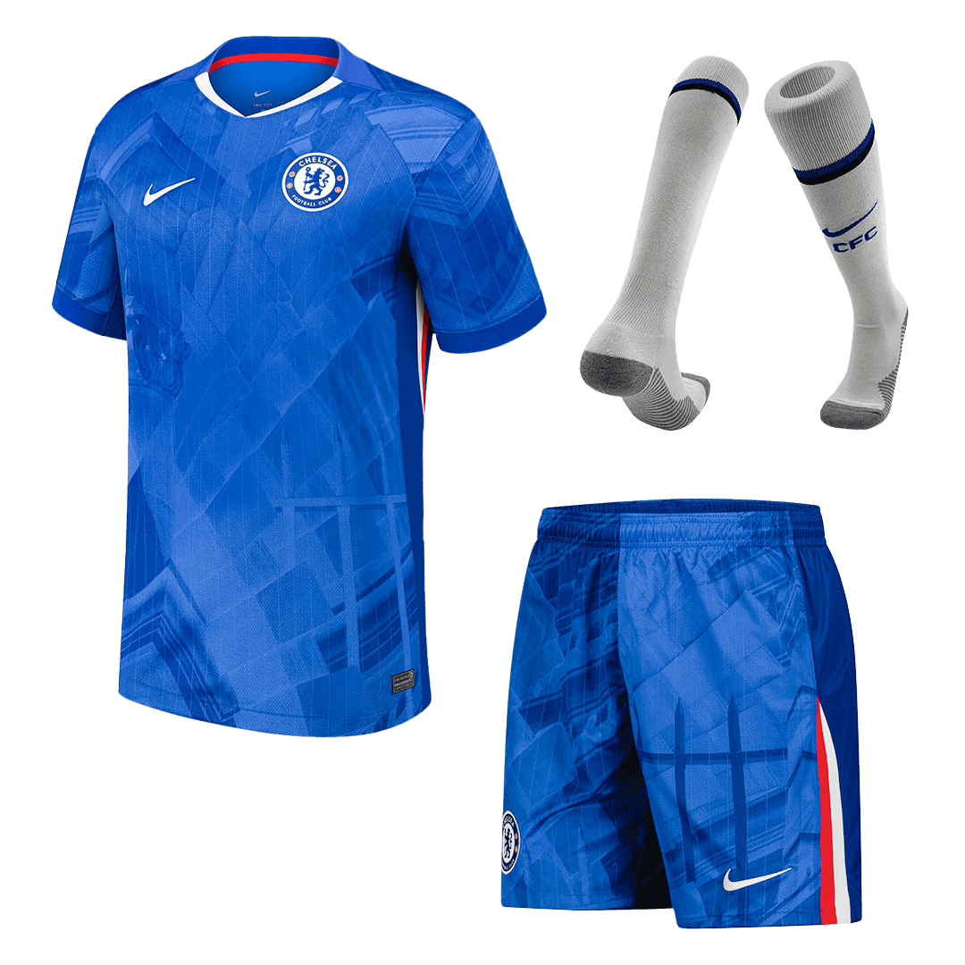 Męski Zestaw Domowa Chelsea (Koszulka + Spodenki + Skarpety) 2025/26 [PREMIUM]