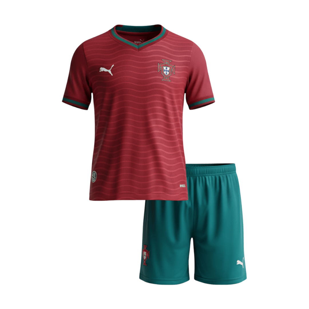 Dziecięcy Zestaw Domowa Portugal (Koszulka+Spodenki) 2026