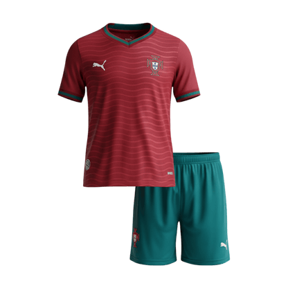 Dziecięcy Zestaw Domowa Portugal (Koszulka+Spodenki) 2026